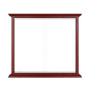 Wall-Mounted Notice Board with Veneer Finish & Glass Sliding Door 