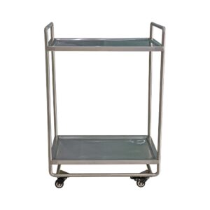 Brooks 2-Tier Stainless Steel Utility Serving Cart