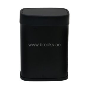 Brooks Metal Rectangle Push Bin Black 3Ltr