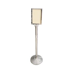 Information Stand Double Sided A4 Vertical Silver 