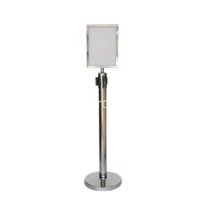 Double Side Rectractable A4 Vertical Header & Stand Silver 