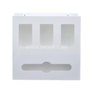 Veelex White Acrylic Disposable Glove/Face Mask/Hairnet Wall Mount Dispenser