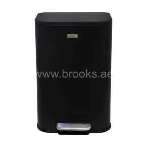 Brooks Lazo SS Softclose Pedal Bin Black 12Ltr 