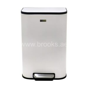 Brooks Lazo SS Softclose Pedal Bin White 12Ltr 