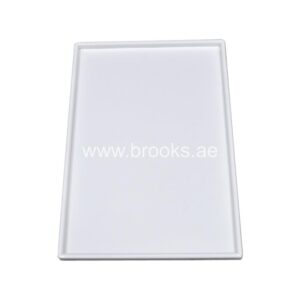 White Acrylic Rectangle Serving Tray 