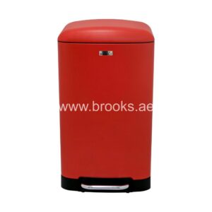 Brooks Domino Metal Pedal Bin Red 30Ltr