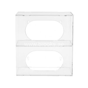 Veelex Clear Acrylic Wall Mounted 2 Tier Gloves Dispenser 
